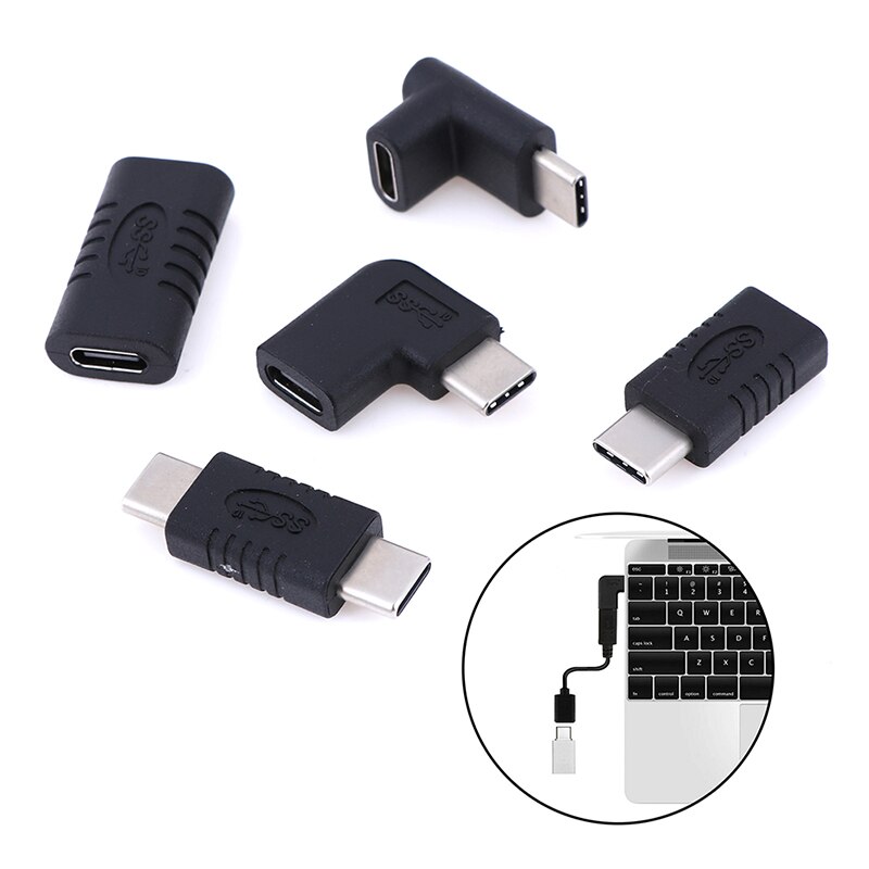 Haakse USB 3.1 Type C Male naar Vrouwelijke USB-C Converter Adapter voor Smart Telefoon voor Samsung