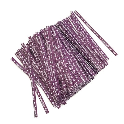 Lot de 500 cravates d'emballage scellées en sachet de bonbons, biscuits, pour emballage de , à faire soi-même, pour fête de mariage, boulangerie, spécialement torsadées, décoration de maison: 500pcs purple