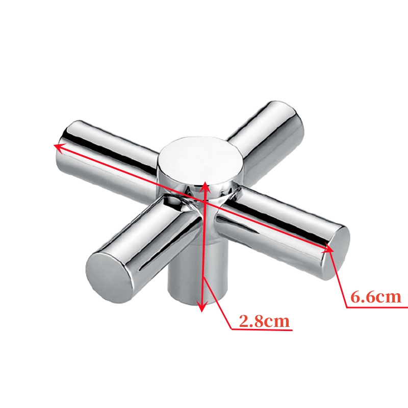 Cross Faucet Handle Knob Zinc Alloy Handwheel Universal Cold Sink Taps Switch for Kitchen Bathroom Tap Replacement Parts: Default Title