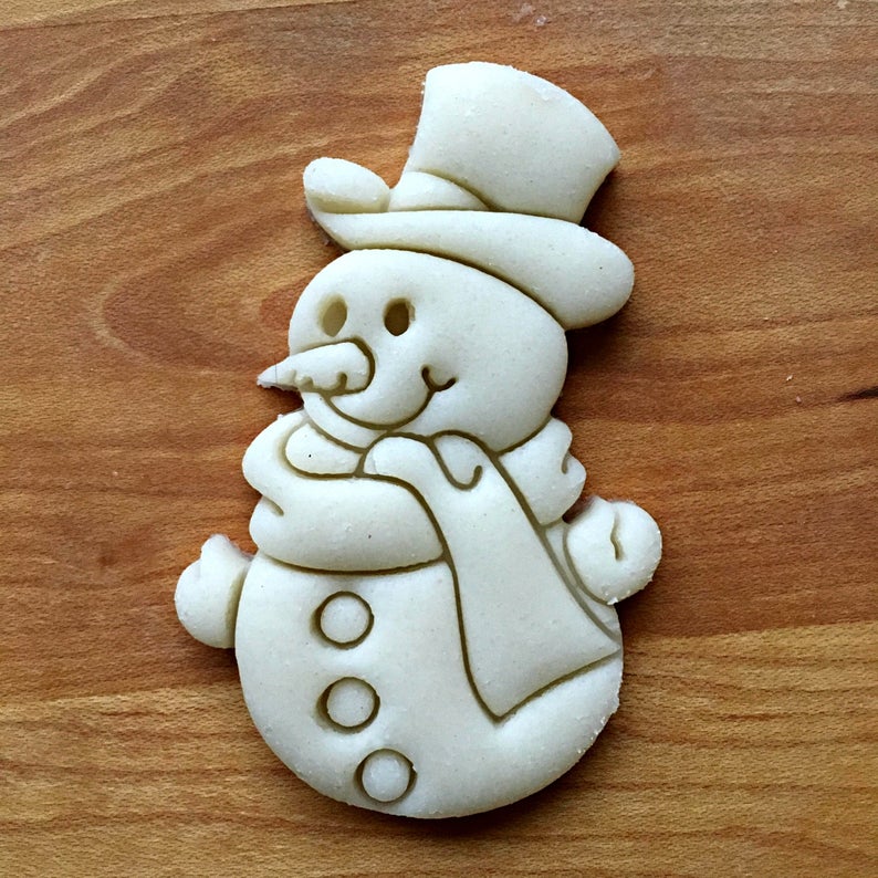 Snowman cookie cutter Christmas baking Chocolate Biscuit Mold cookie stamp clay cutters XMAS for friend