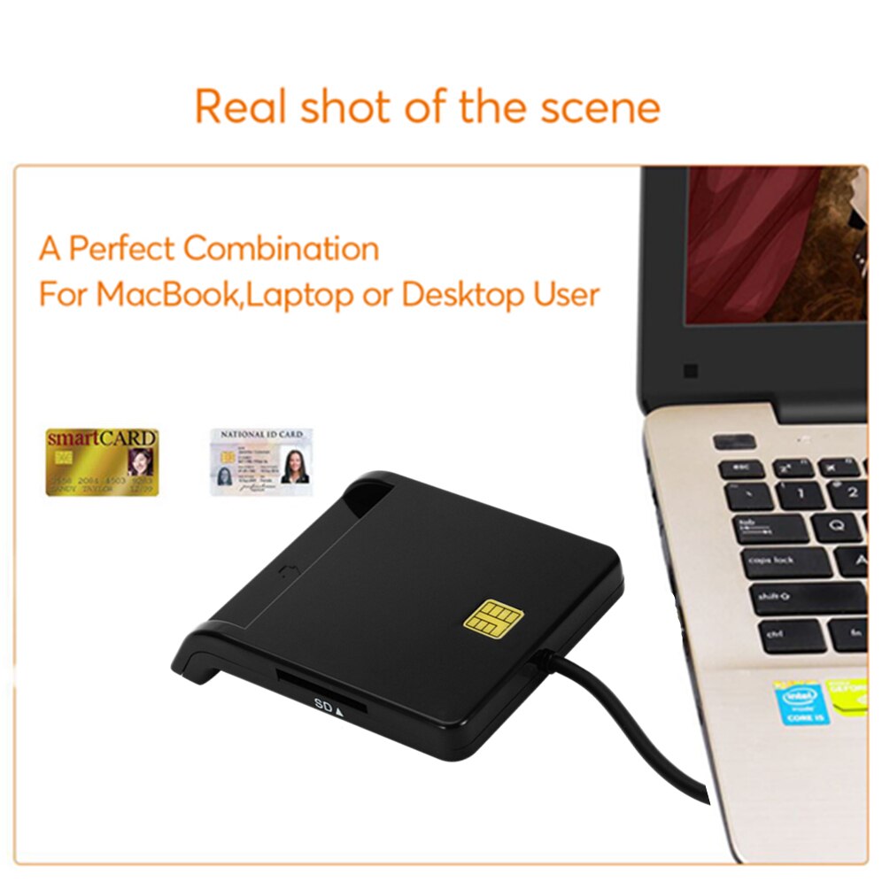 Grwibeou USB SIM Smart Card Reader For Bank Card IC/ID EMV SD TF MMC Cardreaders USB-CCID ISO 7816 for Windows 7 8 10 Linux OS