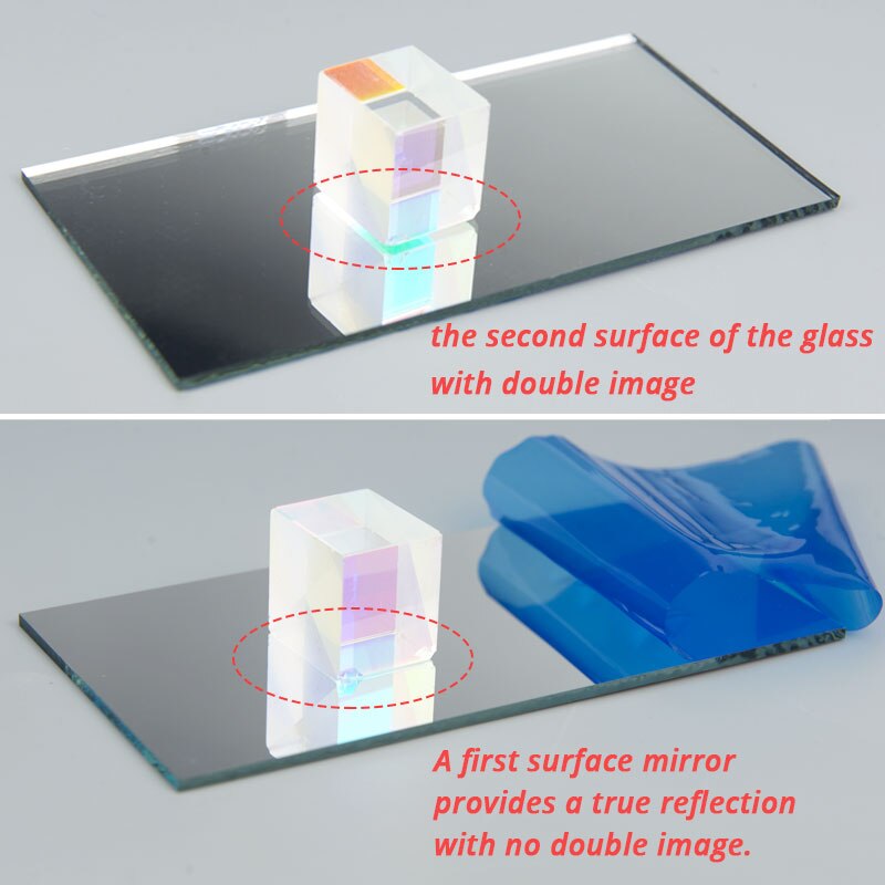 Miroir Optique Première Surface 100x100x3mm - Verre Miroir Pour Projecteurs Et Applications Optiques