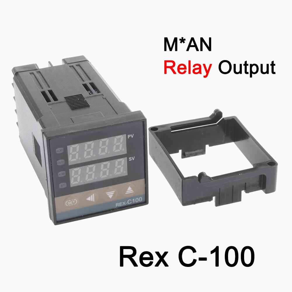 REX-C100 Digital PID Temperature Controller Thermostat SSR output Max40A SSR Relay K Thermocouple Probe RexC-100 110V ~240V: Set 5-MAN