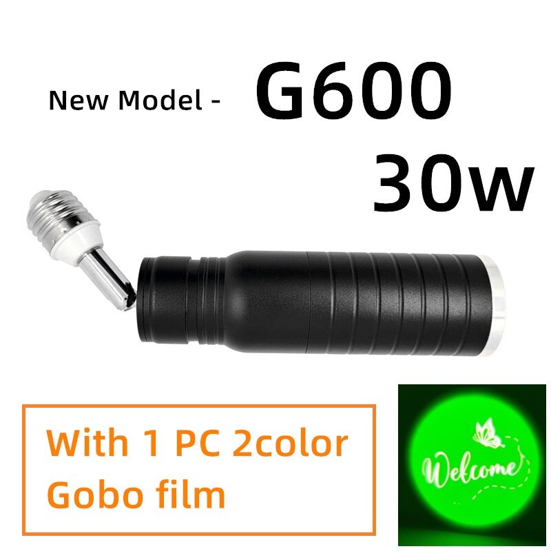 Gylbab  g600 20w glass gobo logo film for  e27 logo prosjekt lys lampe reklamebutikk skilt romnummer lampe velkommen: Rgb