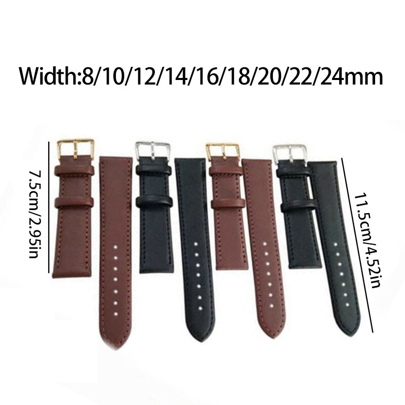 Lederen Horlogebanden Horloge Accessoires Bruin Kleur Horloge Riem Vervanging Diy Handgemaakte Gesp Band Strap