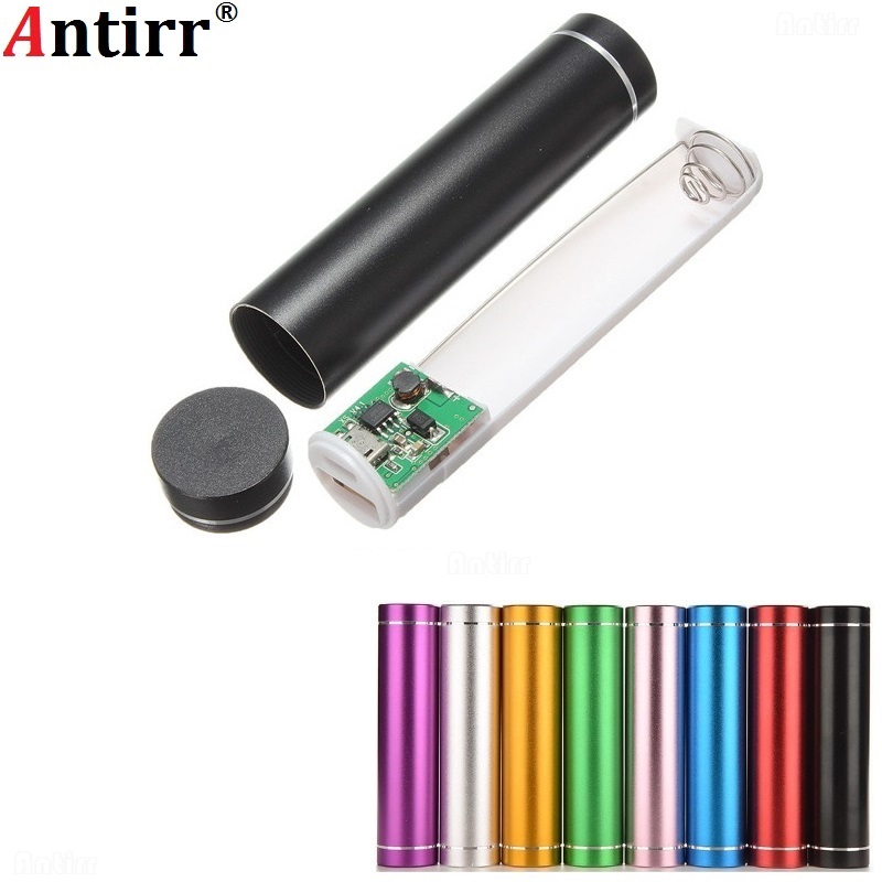 Multicolor Metall Power Bank DIY Kit Lagerung Fall Box Freies schweißen Anzug 1X18650 Batterie 5V 1A USB externe Ladegerät smart telefon