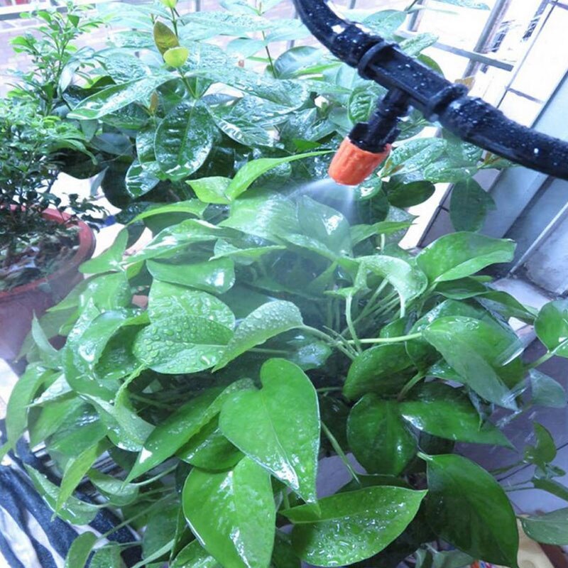 10 stk oransje vanntåke forstøvningsspray sprinklerdyser for hageplanter vannspray til drivhus dryppvanning
