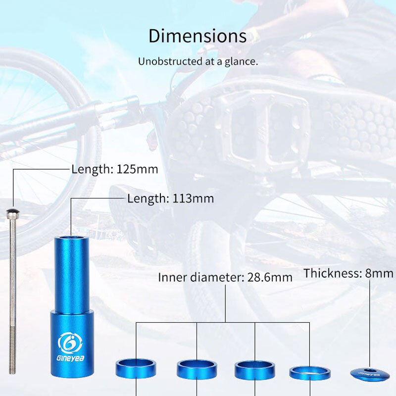 122mm cykel styr forlænger gaffel frempind rise up forlænger heads up sort cykel gaffel forlænger mtb mountainbikes cykel del
