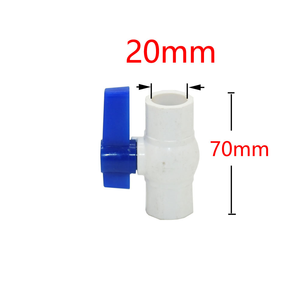 20/25/32/40/50/63/75mm Pipe PVC Valve Connector Water Pipe Fitting Melt Ball Valve Agriculture Garden Irrigation Fittings: 20mm