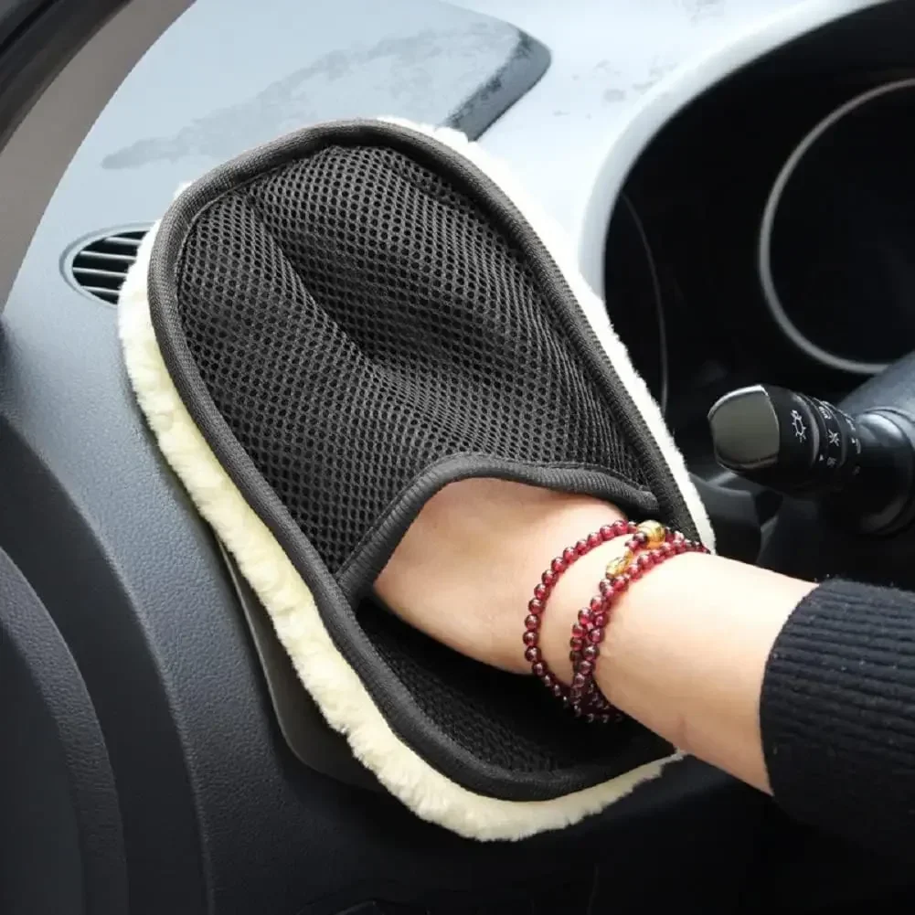 Mikrofaser-Handschuhwachsen, Pflege, Polieren, zum Reinigen, Waschen, Motorradfarbe, Karosserie, Glas, Auto