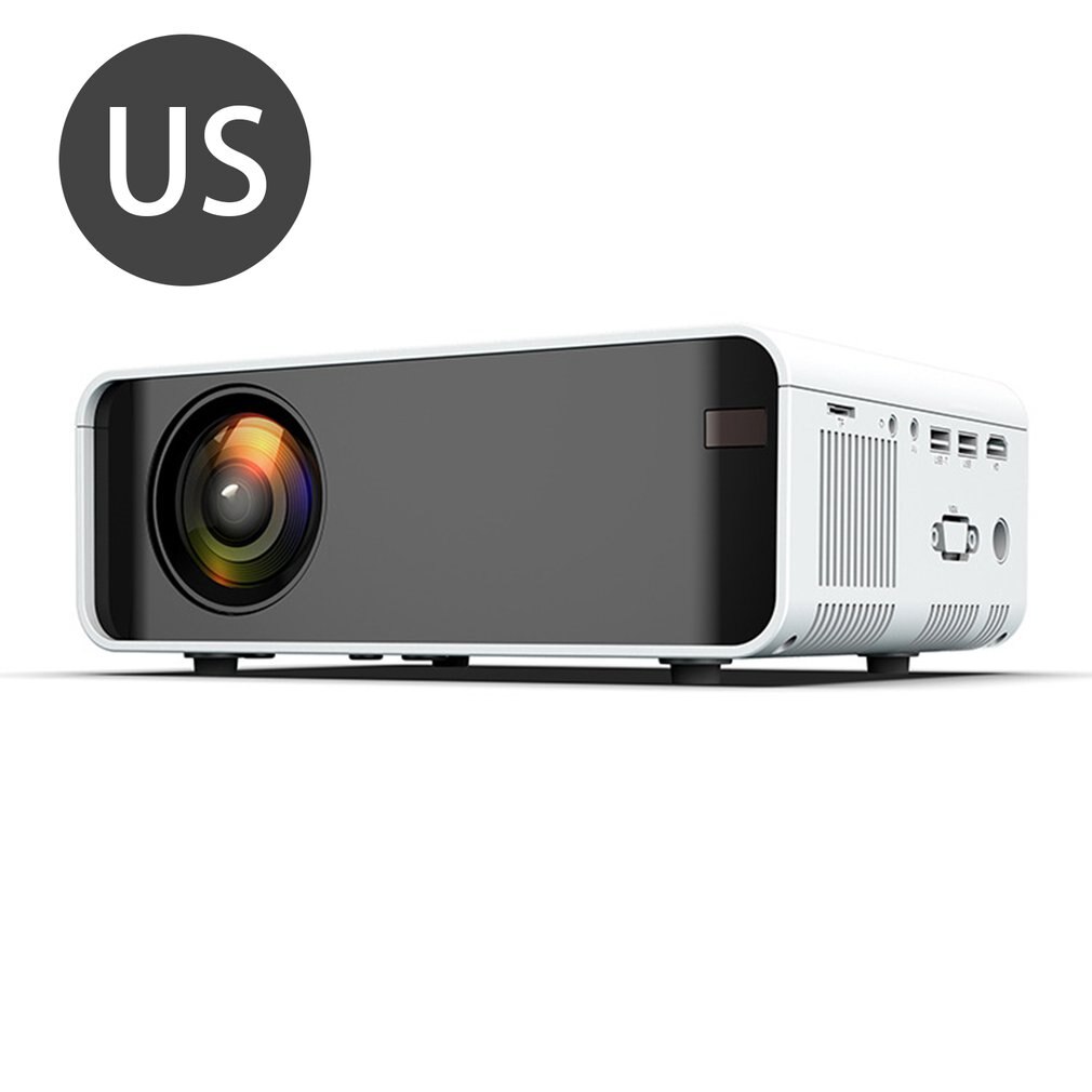White Portable Projector High Definition 1080p Mobile Phone Wifi Wireless Same Screen Projector Home Theater Video Projector