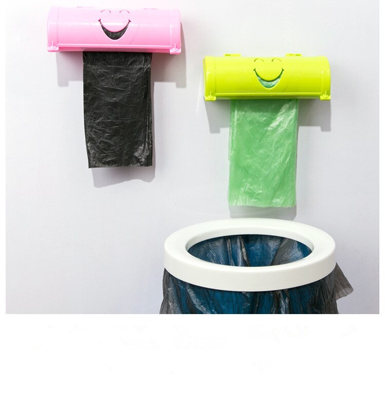 Sacos de lixo para parede 1 peça, recipiente para armazenamento de saco de lixo na parede, suporte de plástico para cozinha, dispensador de merceiro, banheiro 0600