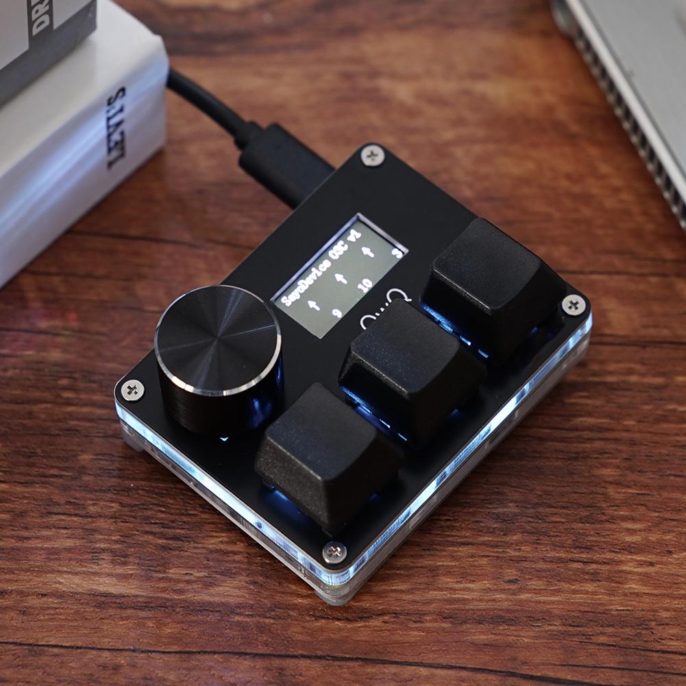 Pour SayoDevice OSU O3C déclencheur rapide Mini clavier écran personnalisé 3 4 touches Konb copier coller programmation Macro clavier de jeu