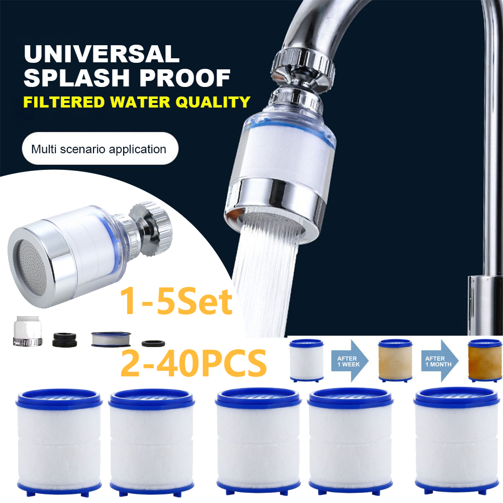 2–40 Stück Wasserhahn-Wasser-Reinigungsfilter, Luftreiniger, 360 Grad drehbare Spritzfilter, Wasserhahn-Adapter, wassersparend, für sterben Haushaltsküche