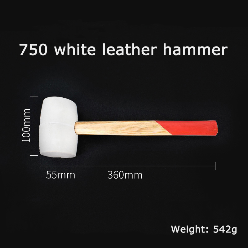 Martillo de goma para golpear, herramienta para decoración de azulejos, martillo de goma suave, martillo de tendón: 750 leather
