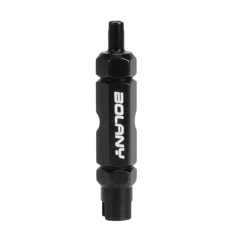 Double-head Bicycle Wrench Valve Core Disassembly Tool Multifunction Valve Core Removal Tool Wrench Disassembly Tubeless Tool: black