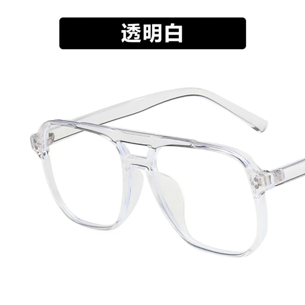 KLASSNUM 2026 gafas de protección contra luz azul para hombres y mujeres, gafas transparentes para ordenador, montura grande, gafas Retro, gafas cuadradas: Plata