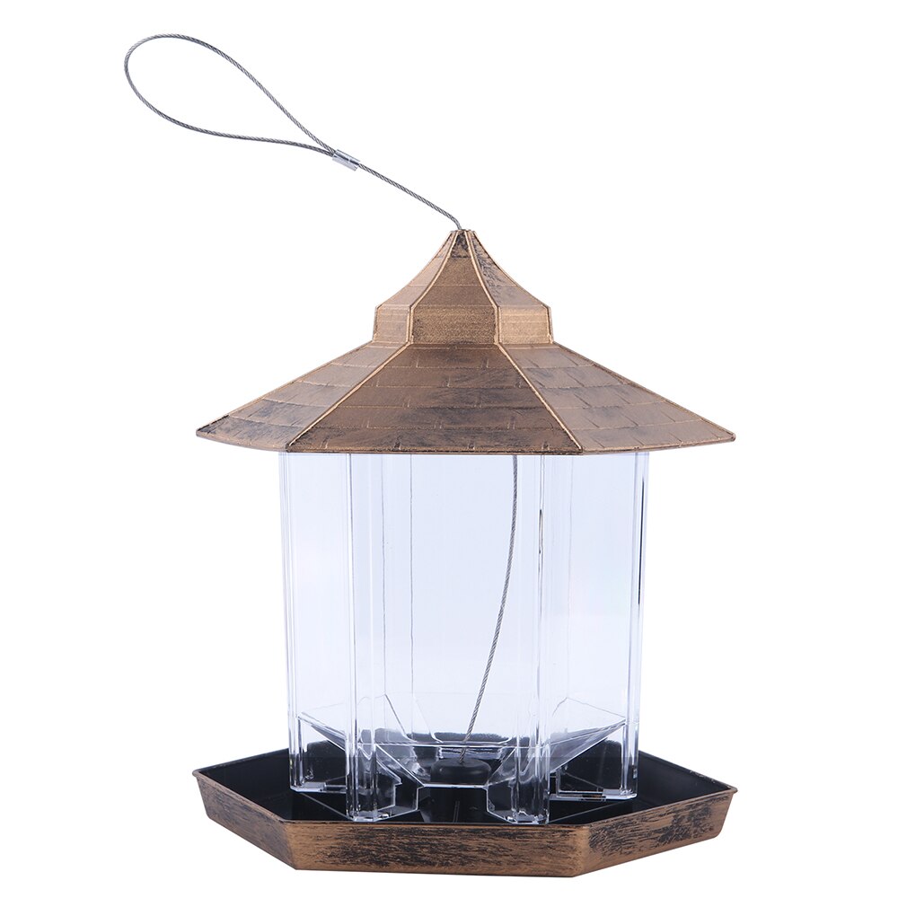 Gazebo colgante impermeable para pájaros salvajes, alimentador para exteriores, contenedor con cuerda colgante, tipo casa de alimentación, decoración, aviario,: type 5