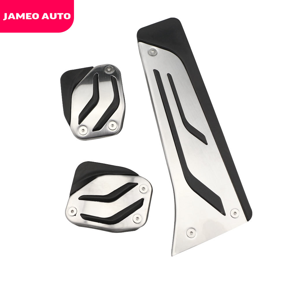 Jameo auto ruostumattomasta teräksestä valmistetut jalkapolkimet bmw  x1 x3 x4 x5 x6 1/2/3/5/6/7 m3 e39 e46 e87 e90 e91 e92 z4 f30 f20 auton muotoiluun