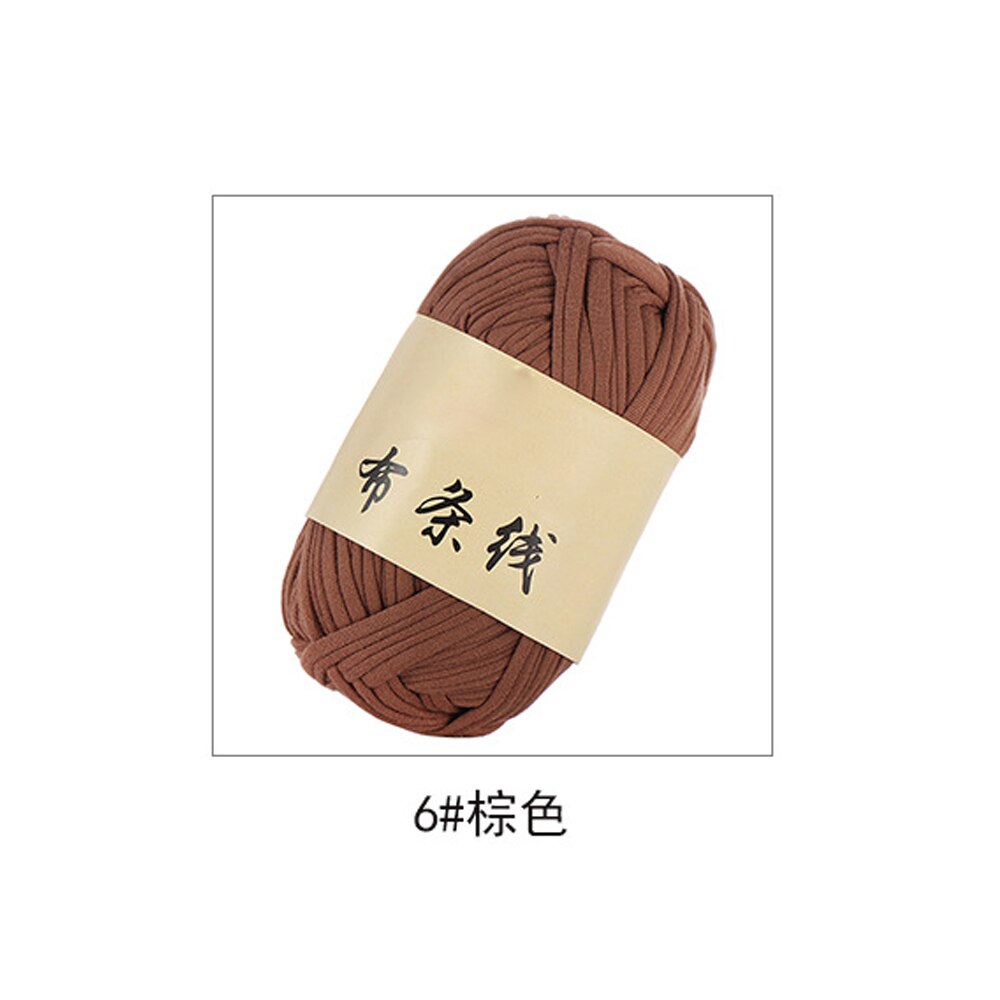 30M Weven Draad Garen Zachte Polyester Geweven Zak Tapijt Diy Hand-Gebreide Materiaal Wol Breien Gevlochten Doek Garen vrouw: Brown