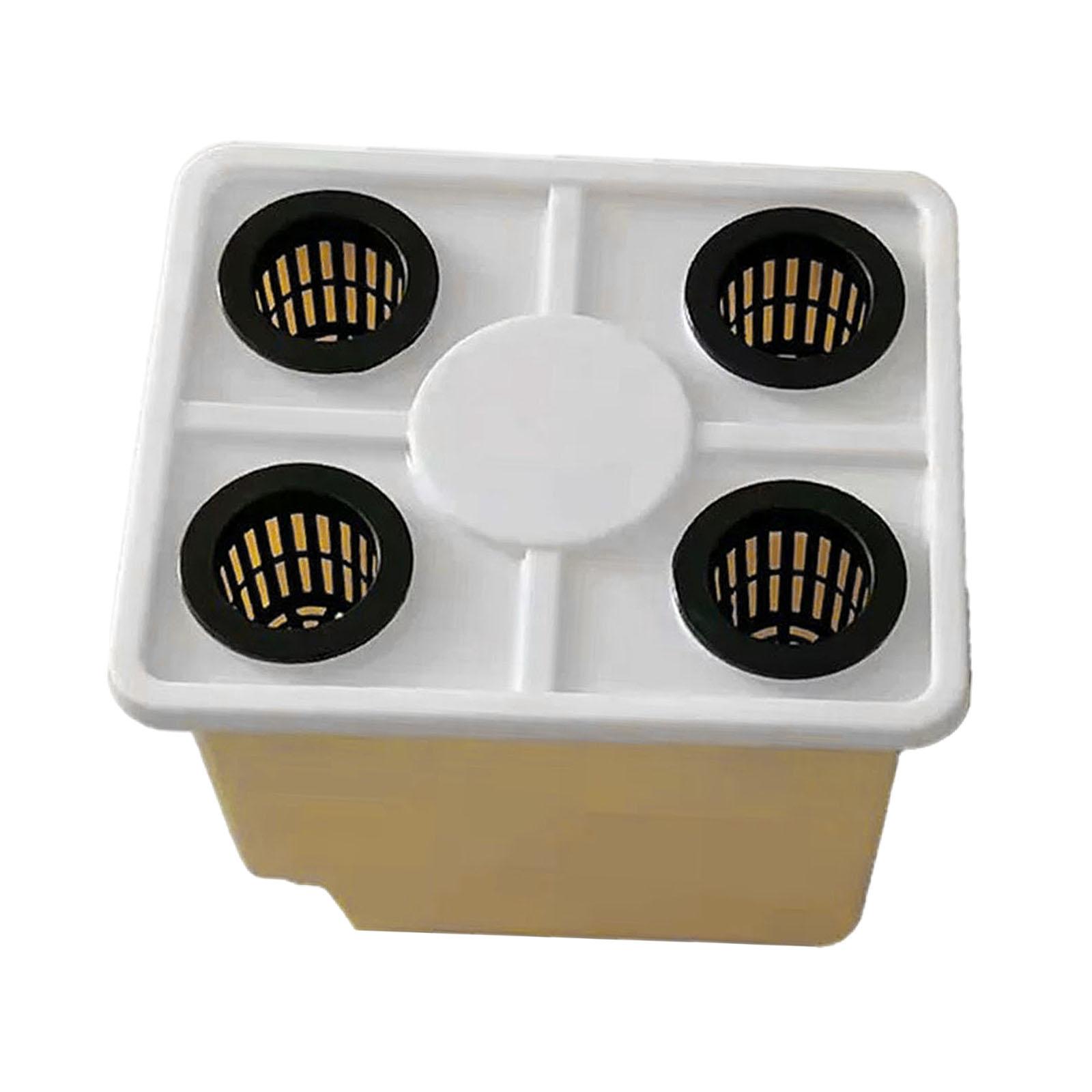 Wiadro robić hydroponiki z łokciami syfonowymi Sadzarka robić wzrostu warzyw Narzędzie robić uprawy bezglebowej robić szklarni Lekkie, wszechstronne: żółty