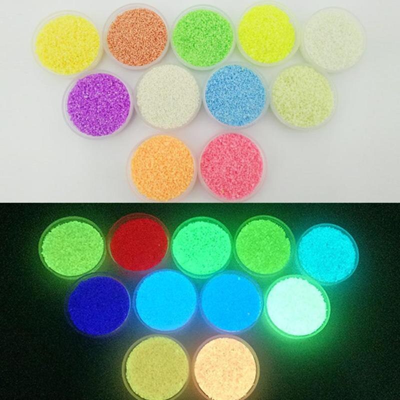 1 Zak 10G Lichtgevende Zand Speelgoed Diy Glow Pigment Kleurrijke Gloeien In Het Donker Zand Fluorescerende Zand Party Decoratie willekeurige Kleur