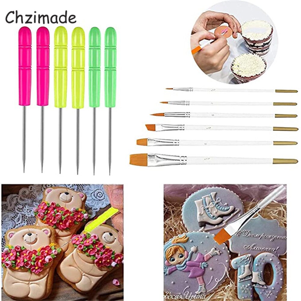 Chzimade 15 Stks/partij Polymeer Klei Gereedschap Acryl Transparante Cake Bakken Art Brush Schilderen Pen Klei Handgemaakte Accessoires
