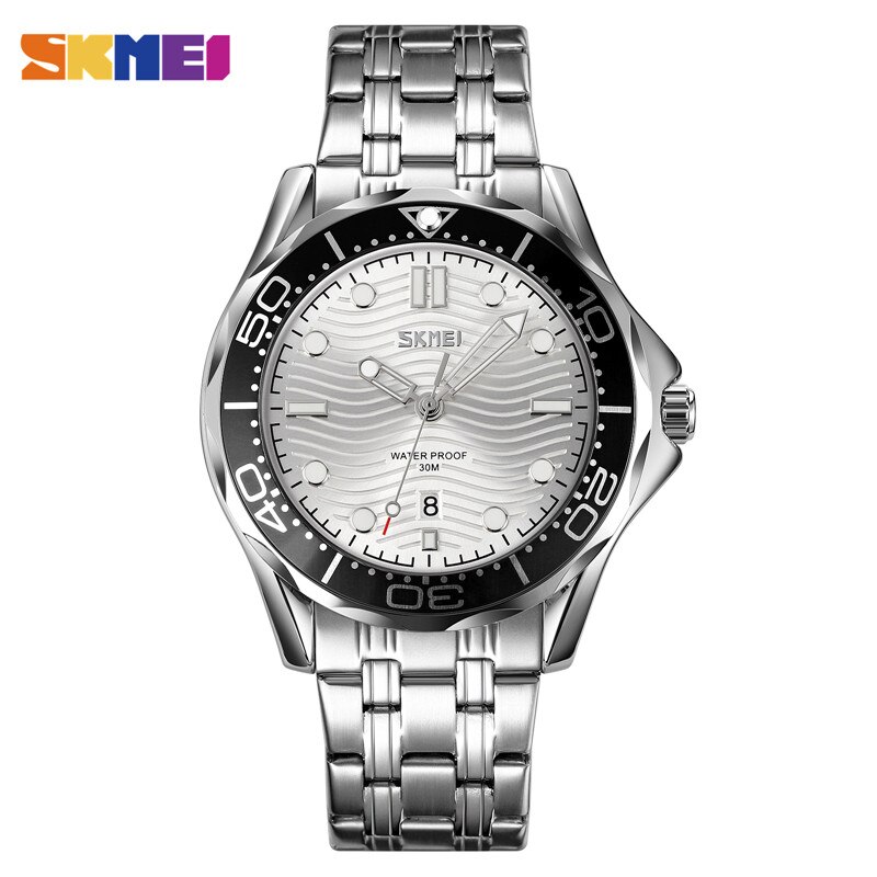 SKMEI-reloj de pulsera con movimiento de cuarzo japonés para hombre, cronógrafo tridimensional con textura, esfera con fecha y hora, 9276: color 2