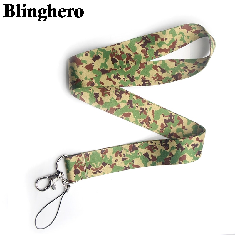 V23 Camouflage Legergroen Lanyard Voor Sleutels Id Kaart Mobiele Telefoon Bandjes Usb Badge Houder Diy Neck Strap Hang Touw lariat Lanyards