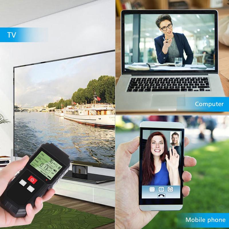 Electromagnetic Radiation Detectors Tester Electric Field Magnetic Field Dosimeter Tester Sound Alarm Sensor Measurement Tool