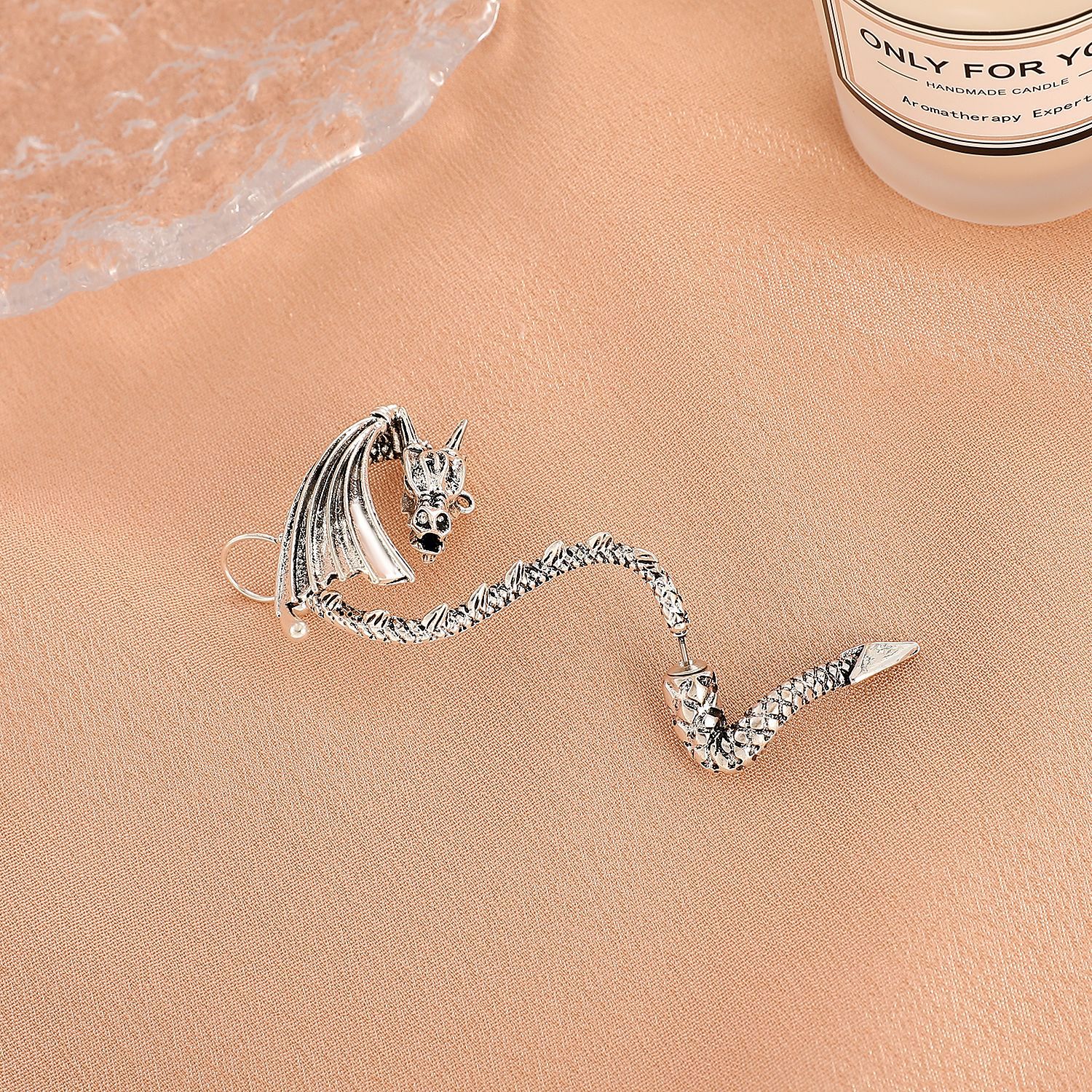 1pc vintage flue drage clip øreringe til kvinder punk guld farve piercing øre manchet hængende ørering trend fest smykker 2022
