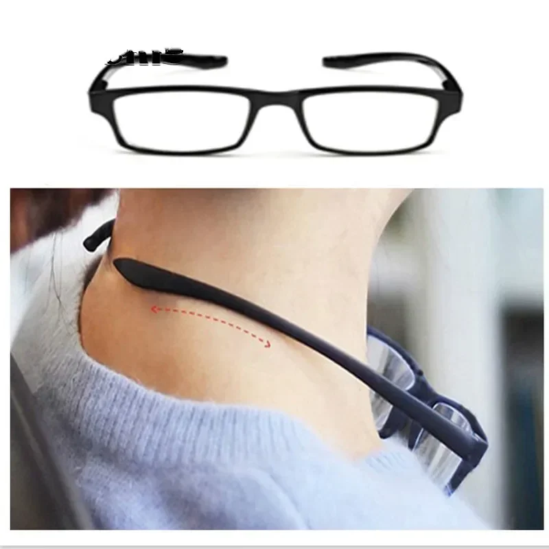 Gafas de lectura ultraligeras y cómodas para hombre y mujer, lentes de lectura con cuello Halter, elásticas, antifatiga, para presbicia, 2024