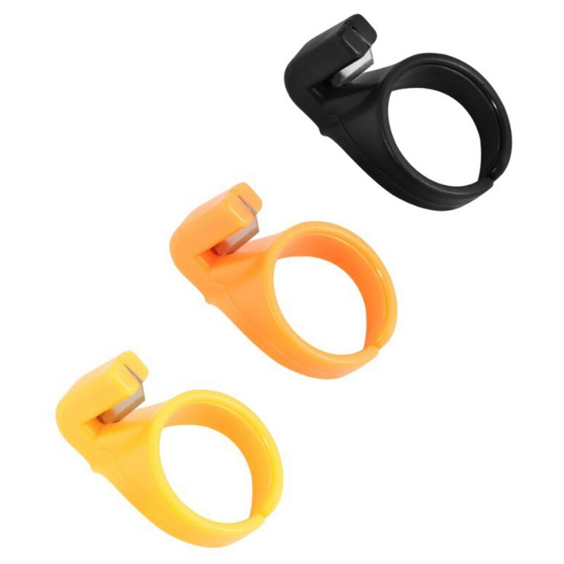 Novedad, 3 uds., hoja de plástico para dedo, artesanía de aguja, DIY, hilo para dedo, anillo del cortador, accesorios de costura artesanal para el hogar: Default Title