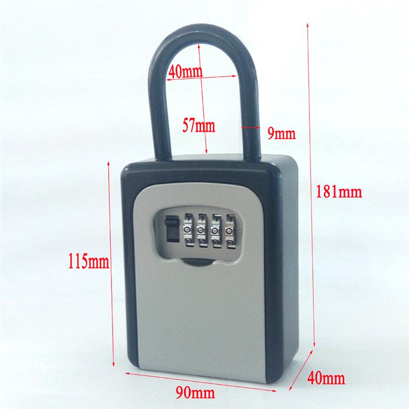 Safty Key Lock Box Set-Your-Own Combination Portable Aluminium Alloy Key Safe Box Secure Box Security Key Holder