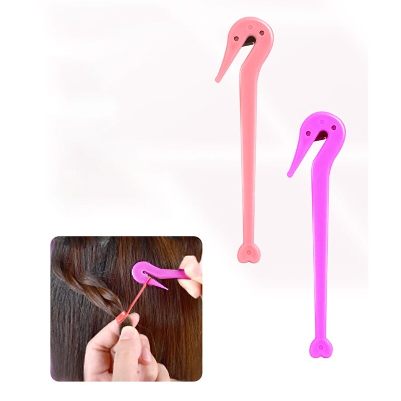4 Teile/satz Französisch Geflecht Werkzeug Schleife Elastische Haar Bands Entferner Cutter Ratte Schwanz Kamm Metall Stift Schwanz Flechten Kämme für haar Styling