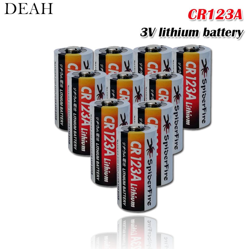 10Pcs Lithium Batterij CR123 Cr 123A CR17345 16340 Cr123a 3V Niet-oplaadbare Batterijen Voor Camera Gas Meter primaire Droge Batterij