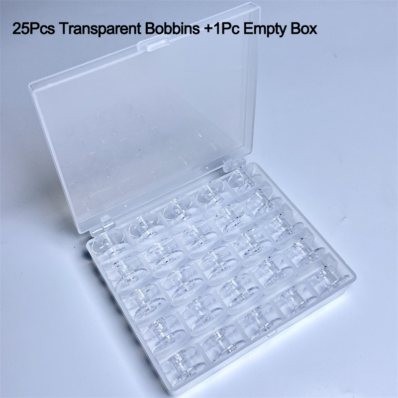 Boîte De Rangement Pour Bobines De Fil - 25 Emplacements Transparents - Organisateur Couture Plastique Dur