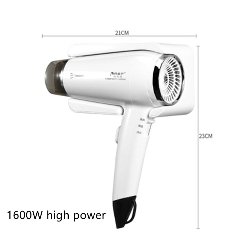 1600W Wall Mounted Hair Dryer Negative ion Electric Hairdryer with Holder Base Hair Care Quick Dry For Household Hotel Bathroom: Ivory / EU