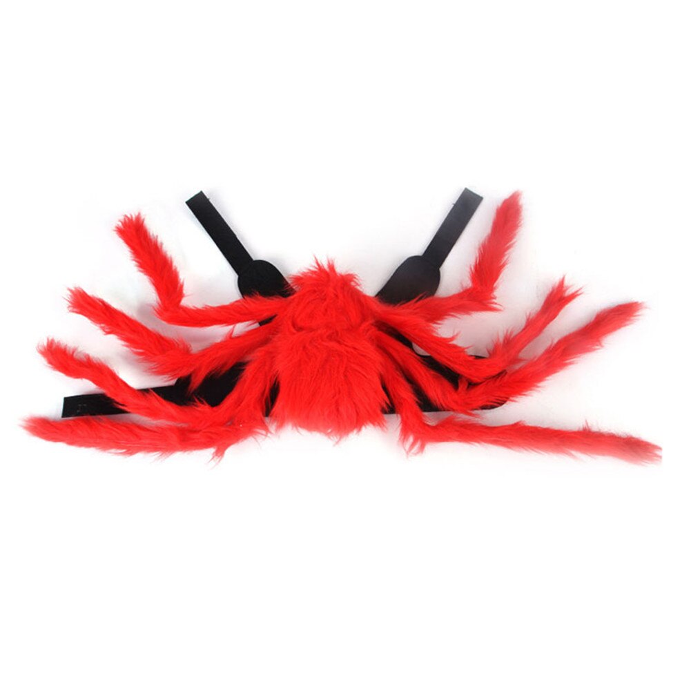 Halloween edderkop kostume til hunde katte halloween edderkop kæledyr kostume kat dekoration  bv789: S rød