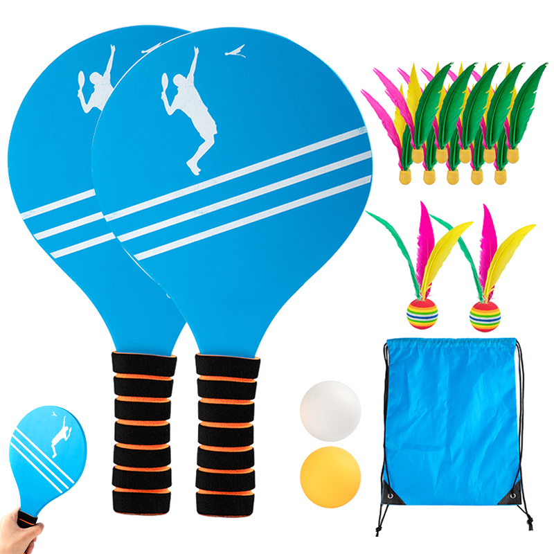 Strand Tennis En Badminton Racket Paddle Set Peddel Bal Jazzminton Spel Zomer Open Ruimtes Park Strand Spelen
