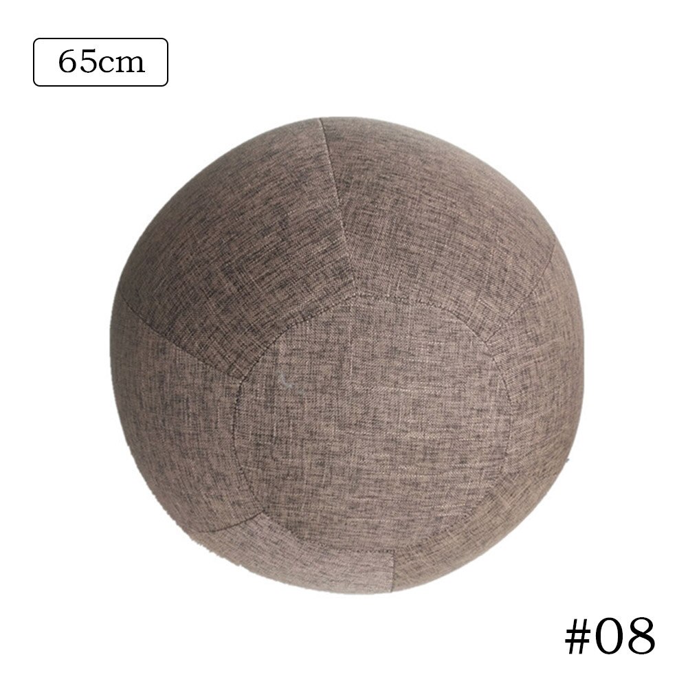 Premium Yoga Bal Beschermende Cover Gym Workout Balance Ball Cover En Onderkant Ring Voor Yoga Gym Oefening Fitness Accessoires: Coffee  65cm Cover