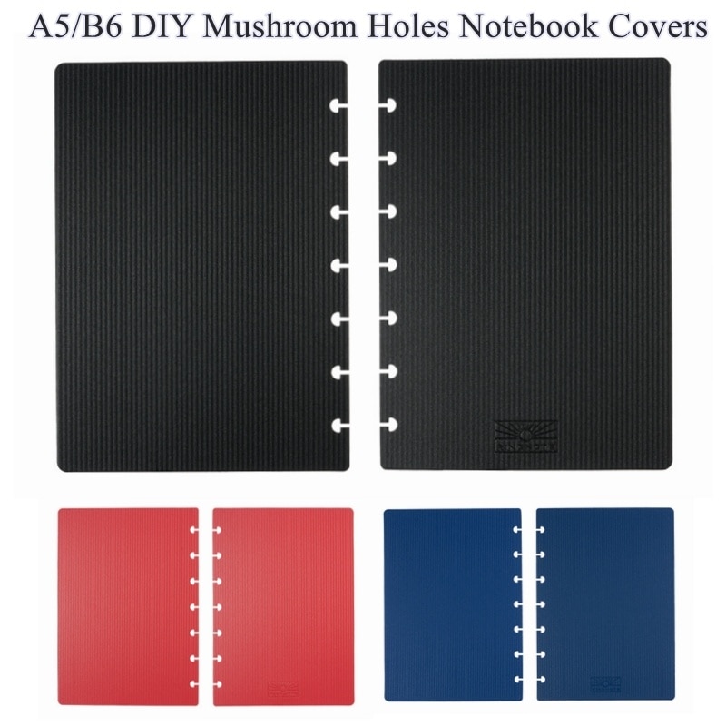 B6/A5 Notebook Covers with Mushroom Holes for DIY Daily Planner Schedule Discbound Discs bound notebook binding LF19-060