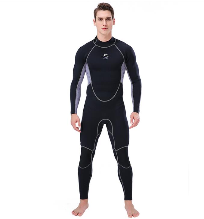 SLINX combinaison homme 2mm néoprène haute élasticité Anti-UV garder au combinaison de plongée pour la plongée en apnée surf voile plongée: Black / S