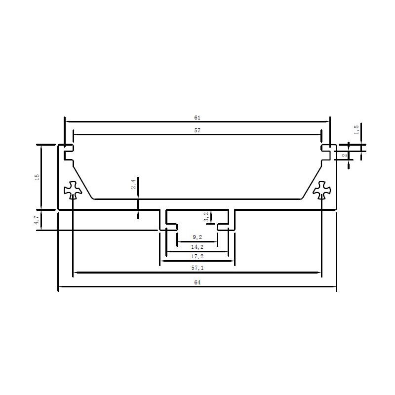 PDM60 PCB Panel mounting base PCB housing and PCB DIN Rail mounting adapter PCB carrier