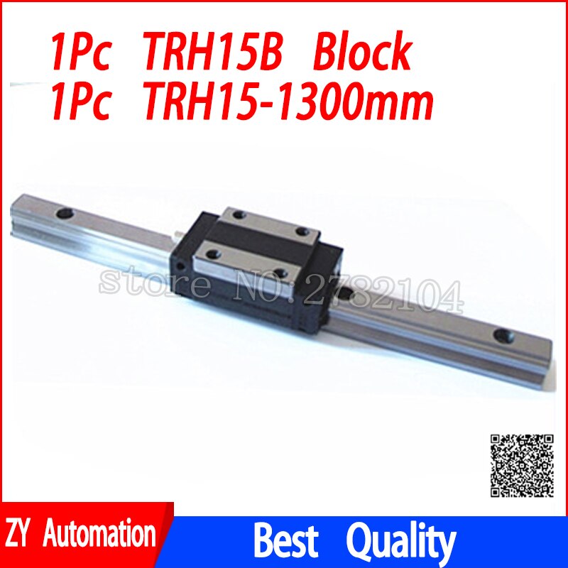 linear guide rail TRH15 1300mm long with 1pc linear block carriage TRH15B or TRH15A CNC parts