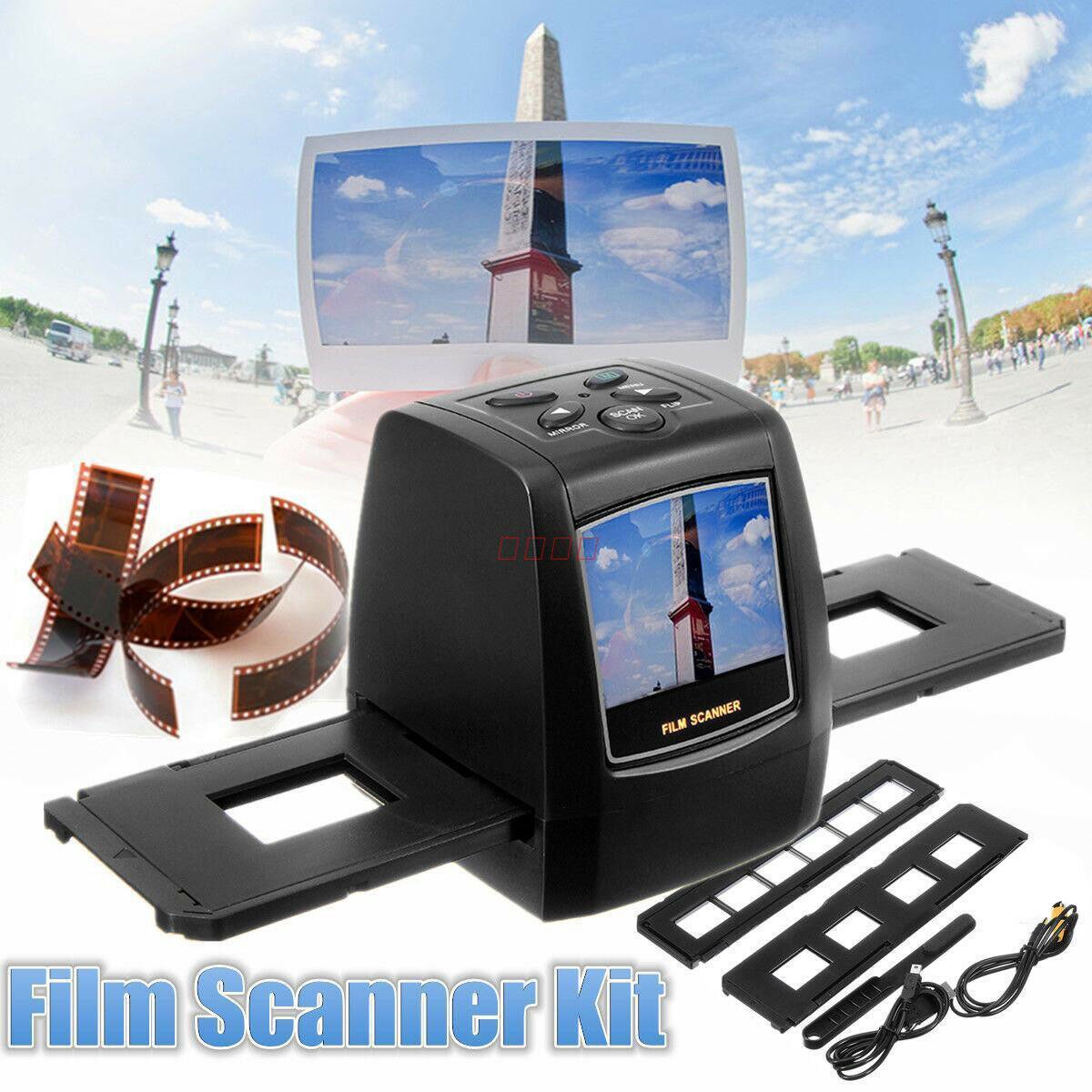 5MP 35mm Negative Film Slide Viewer Scanner USB Digital Color Photo Copier TFT LCD Screen For Office Home