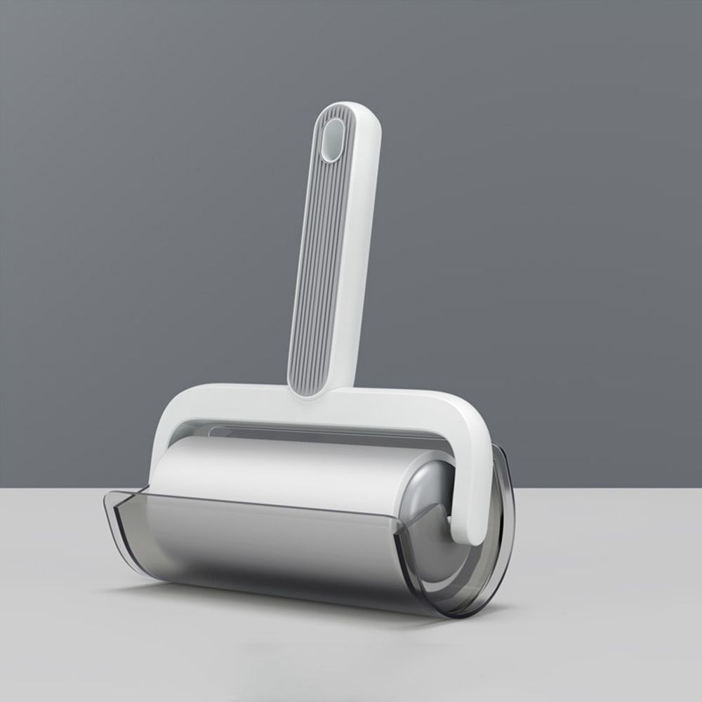 Sticky Hair Tear-Off Sticky Paper Roller Clothes Carpet Pet Hair Remover Portable Replaceable Non-Reusable Cleaning Tool: white