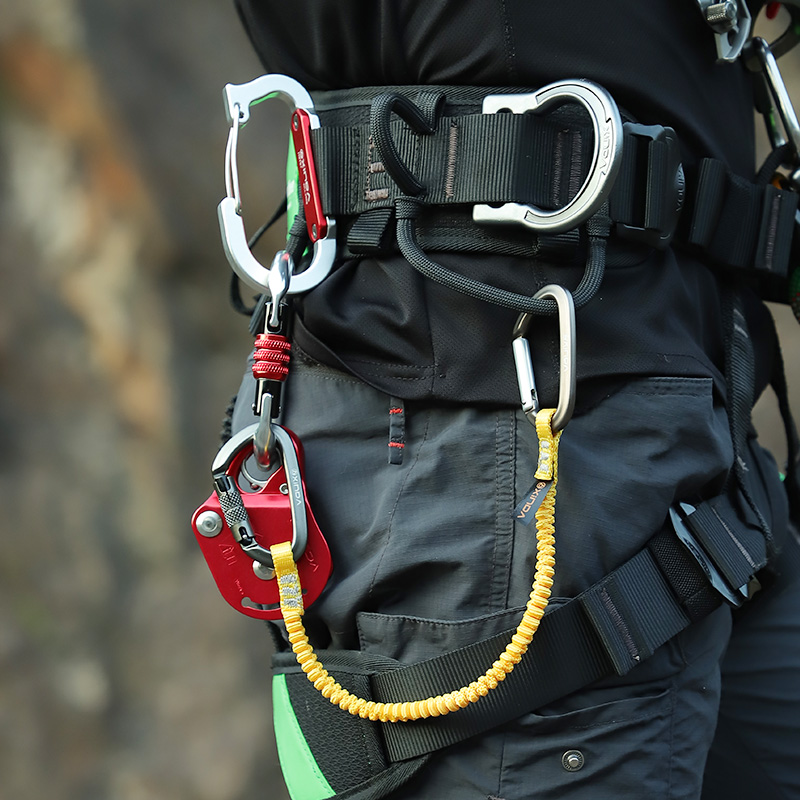 Xinda Cordino per attrezzi bungee di sicurezza con moschettone Gancio da lavoro Corda di sicurezza anticaduta Accessori per arrampicata aerea da lavoro