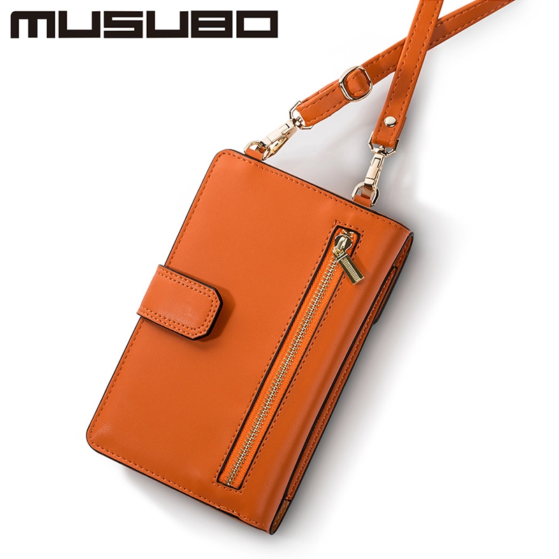 Musubo Telefoon Bag Case Voor iPhone Portemonnee Portemonnee Gevallen Luxe Leather Cover Voor Samsung Galaxy Xiao mi mi huawei Schouder crossbody