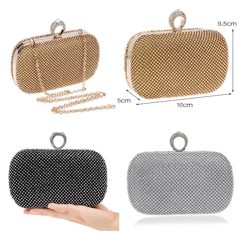 Clutch Bags Diamond-Studded Evening Bag With Chain Shoulder Bag Women's Handbags Wallets Evening Bag For Wedding